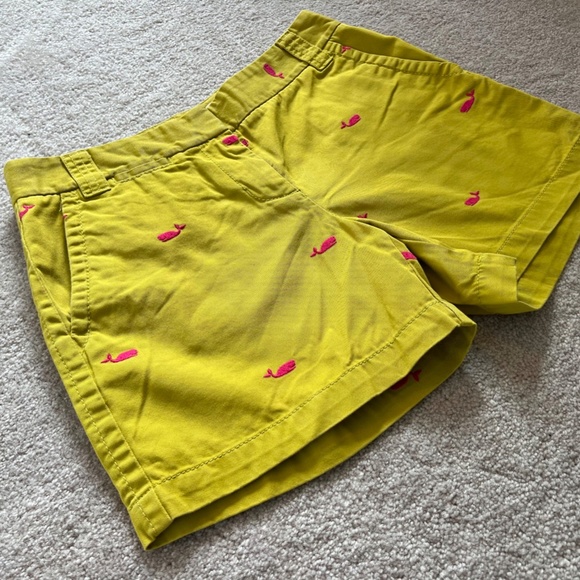 J. Crew Classic 4.5” Chino Whale Critter Shorts Mustard Yellow Size 2 - Picture 4 of 7